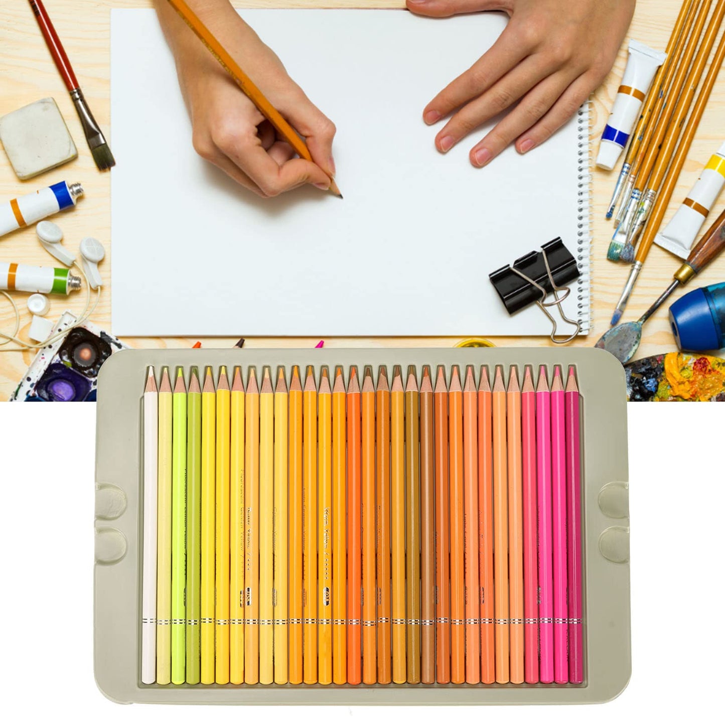Juego de Lápices de Colores 300 Bolígrafos de Colores Aceitosos de Núcleo Suave para Libros de Colorear para Adultos para Artistas,Dibujo, Bocetos,Manualidades, Suministros de Arte