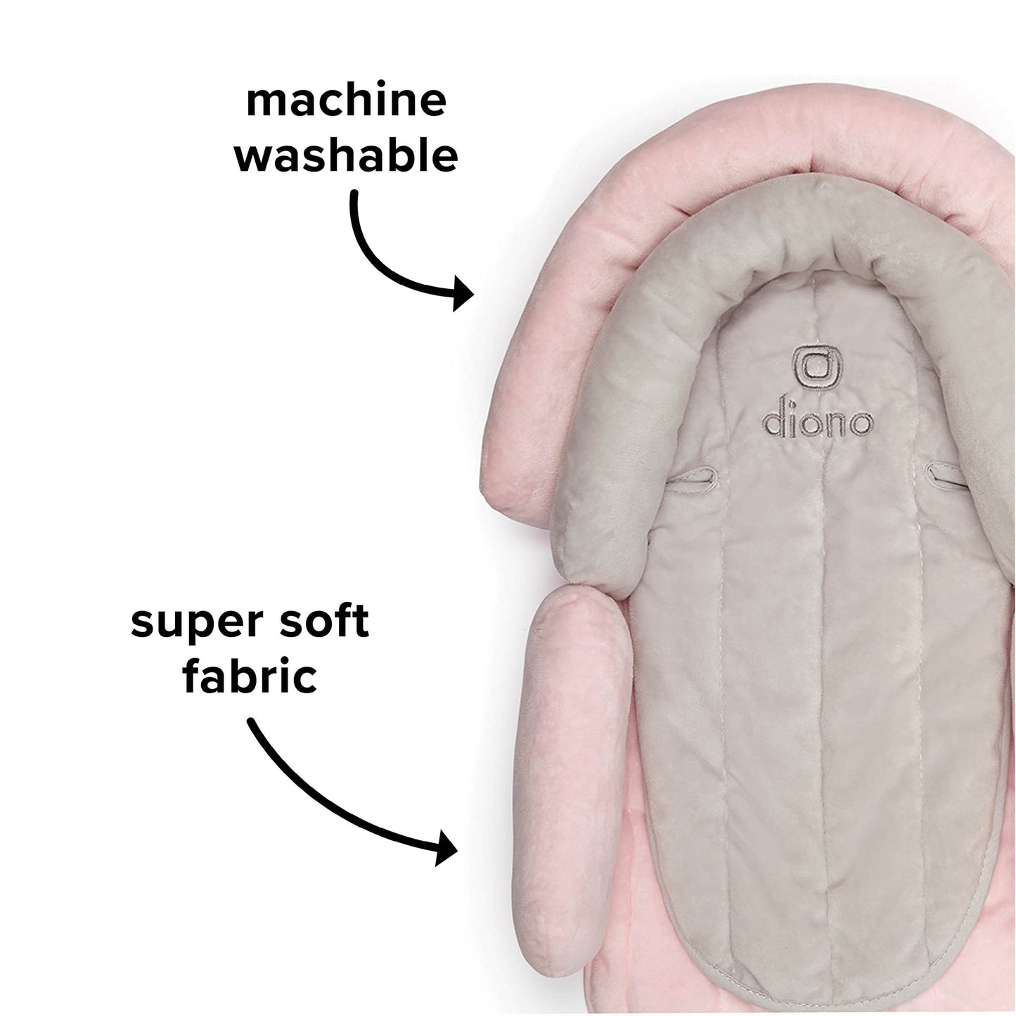 Diono Cuddle Soft Funda de protección Negro, Gris/rosado, Gray/Pink