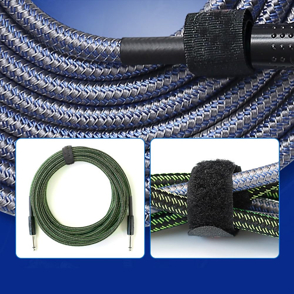 Cable Mono Jack 1/4 Pulgadas Premium Negro A Resistente a Interferencias de Aleación de Zinc para Guitarra Eléctrica y Más