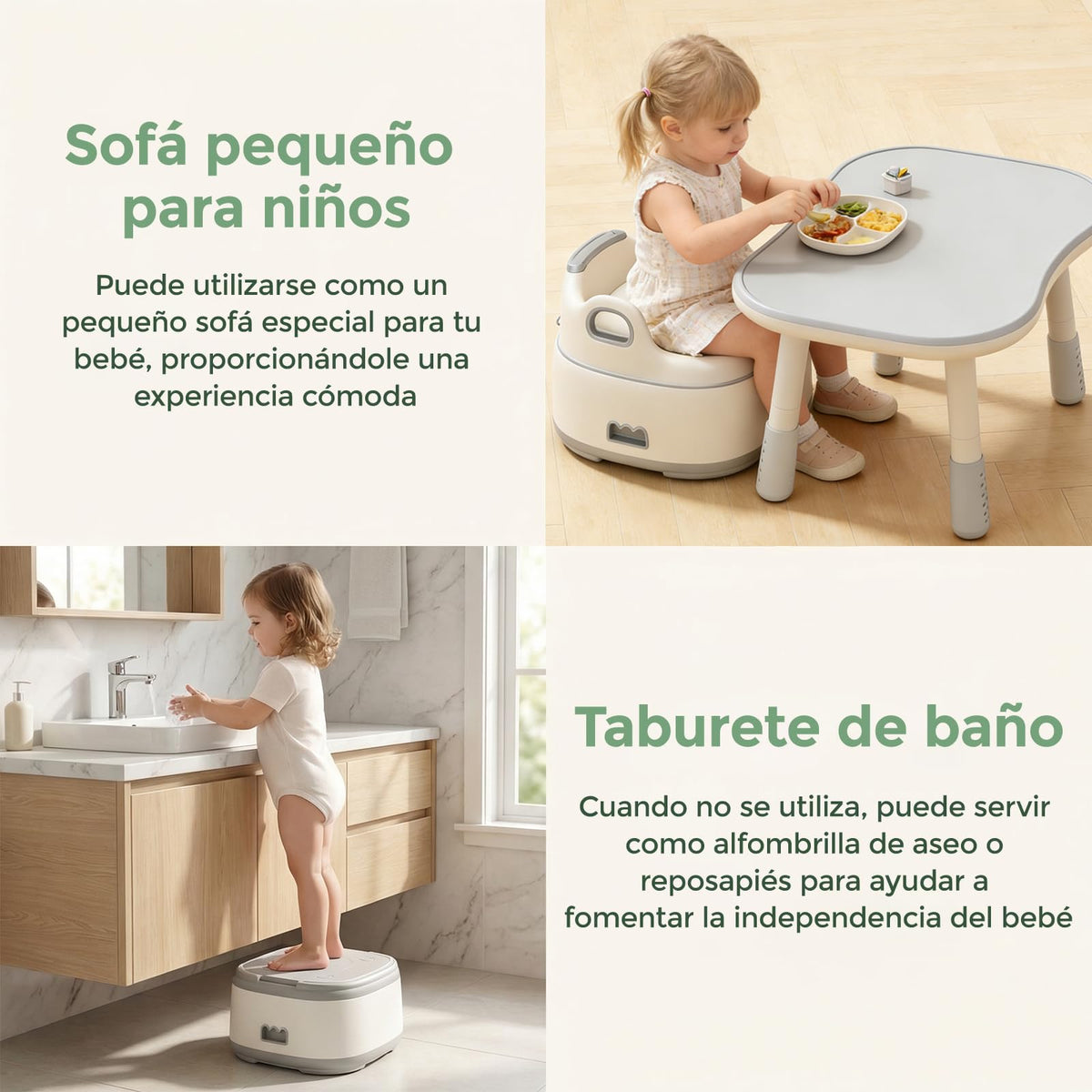 Bañito entrenador niño, Basinicas entrenadoras niños