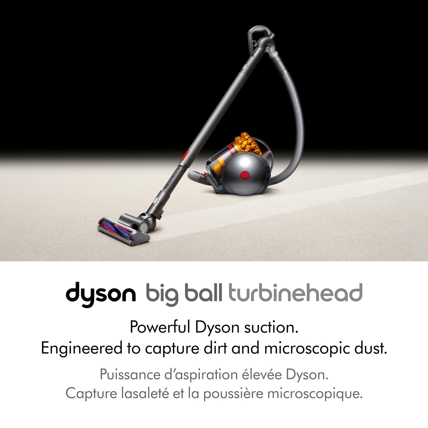 Aspiradora Dyson Big Ball Turbinehead Amarillo Moldeado con Tecnología de Bola para Fácil Maniobra