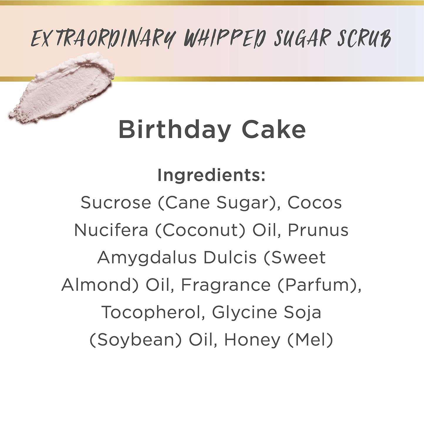 LALICIOUS - Shimmery Pink Birthday Cake Sugar Scrub, 2 Oz Travel Size