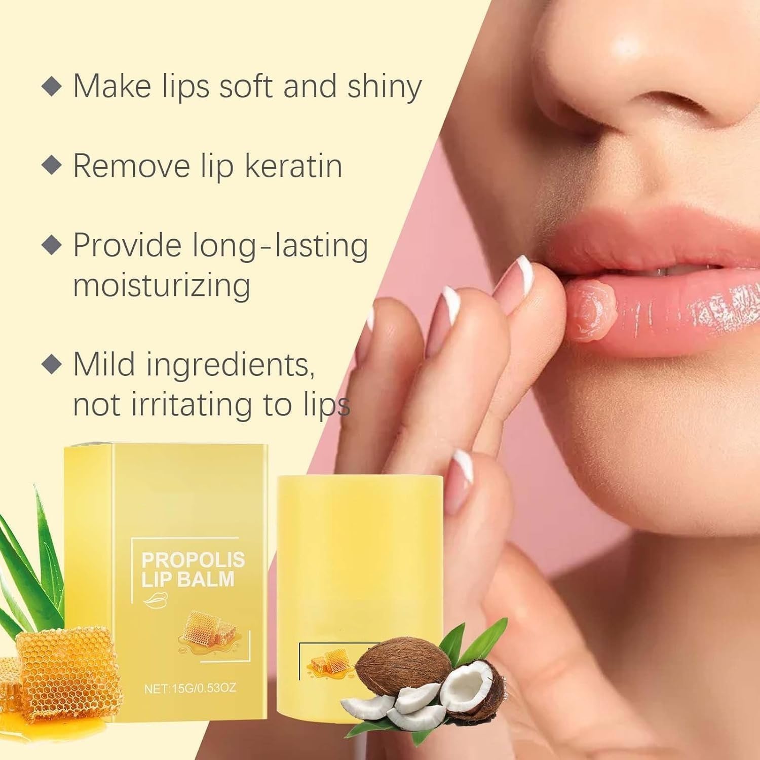 Propolis Lip Butter with Hydrating Overnight Balm & Mask - Long-lasting Moisture and Gentle Exfoliation - 15g/0.53fl.oz, Pack of 1 - Most Gifts