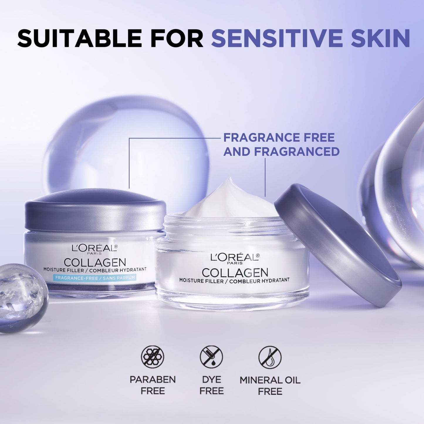 L’Oréal Paris Collagen Moisture Filler 3.4oz Crema - Hidratación - Elasticidad - Suavidad - Hecho en USA