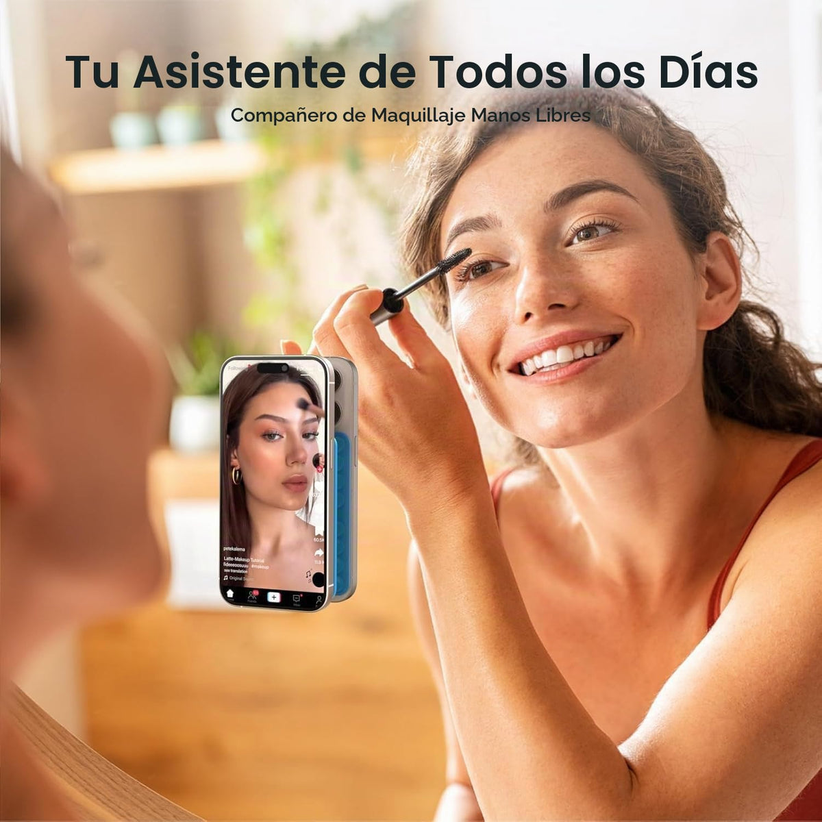 Soporte de Teléfono Wozobuy Silicona Negro Adhesivo de Ventosa para Selfies y Videos