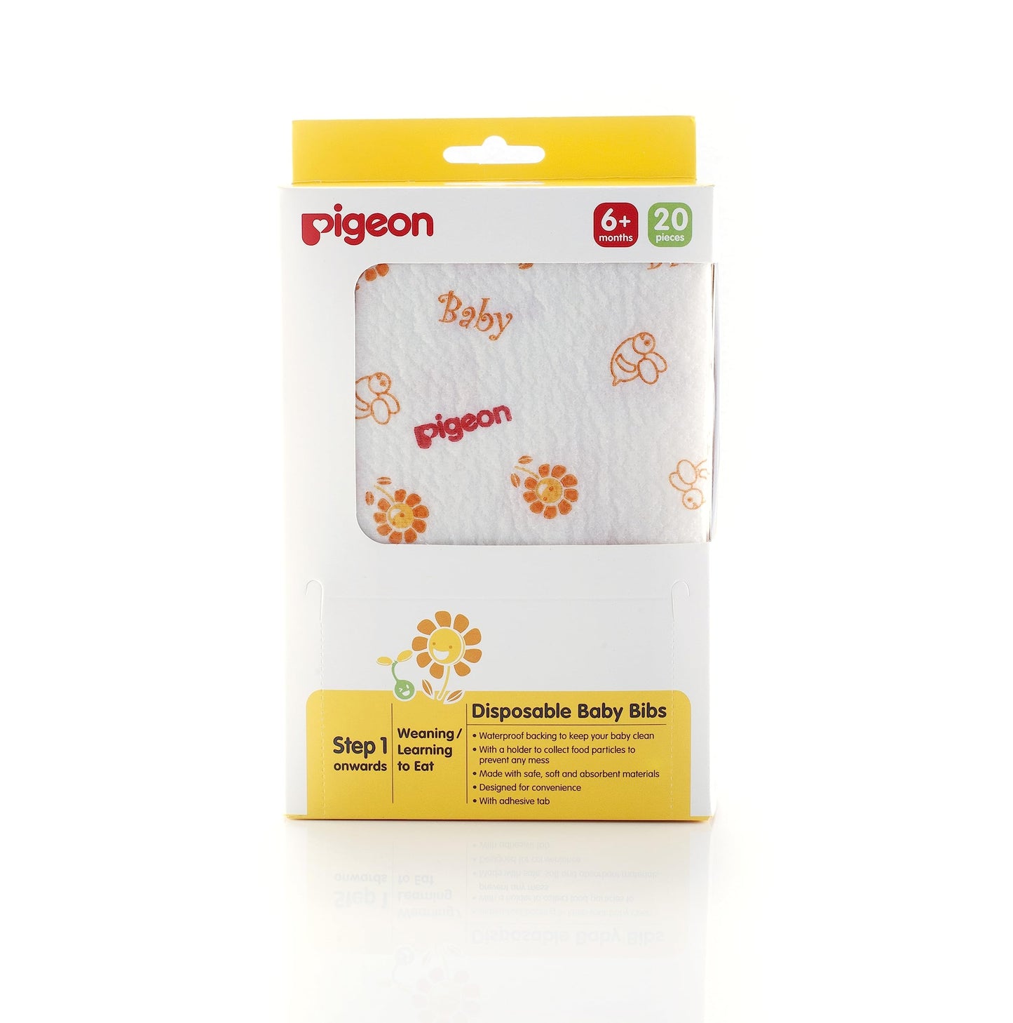 Baberos Desechables Pigeon Blanco Paquete de 20 Unidades