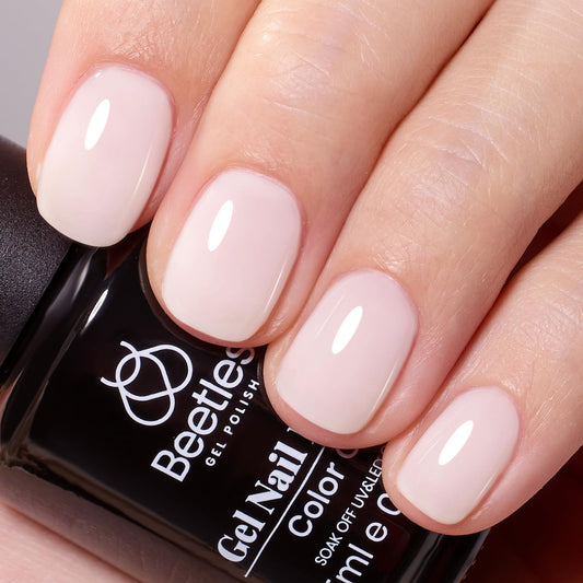 Esmalte de uñas en gel Beetles Jelly, 15 ml, color neutro, rosa nude, esmalte de uñas translúcido, remojo, lámpara de uñas UV LED, gel transparente para decoración de uñas, 0,5 oz, regalo para mujeres