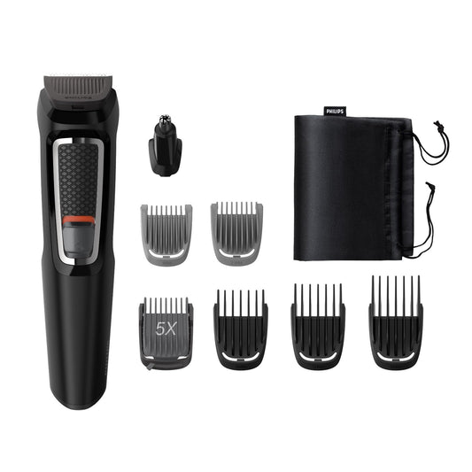 Philips Multigroom Series 3000, Recortador todo en uno, 11 longitudes, MG3730/15, para cara, cabello y nariz