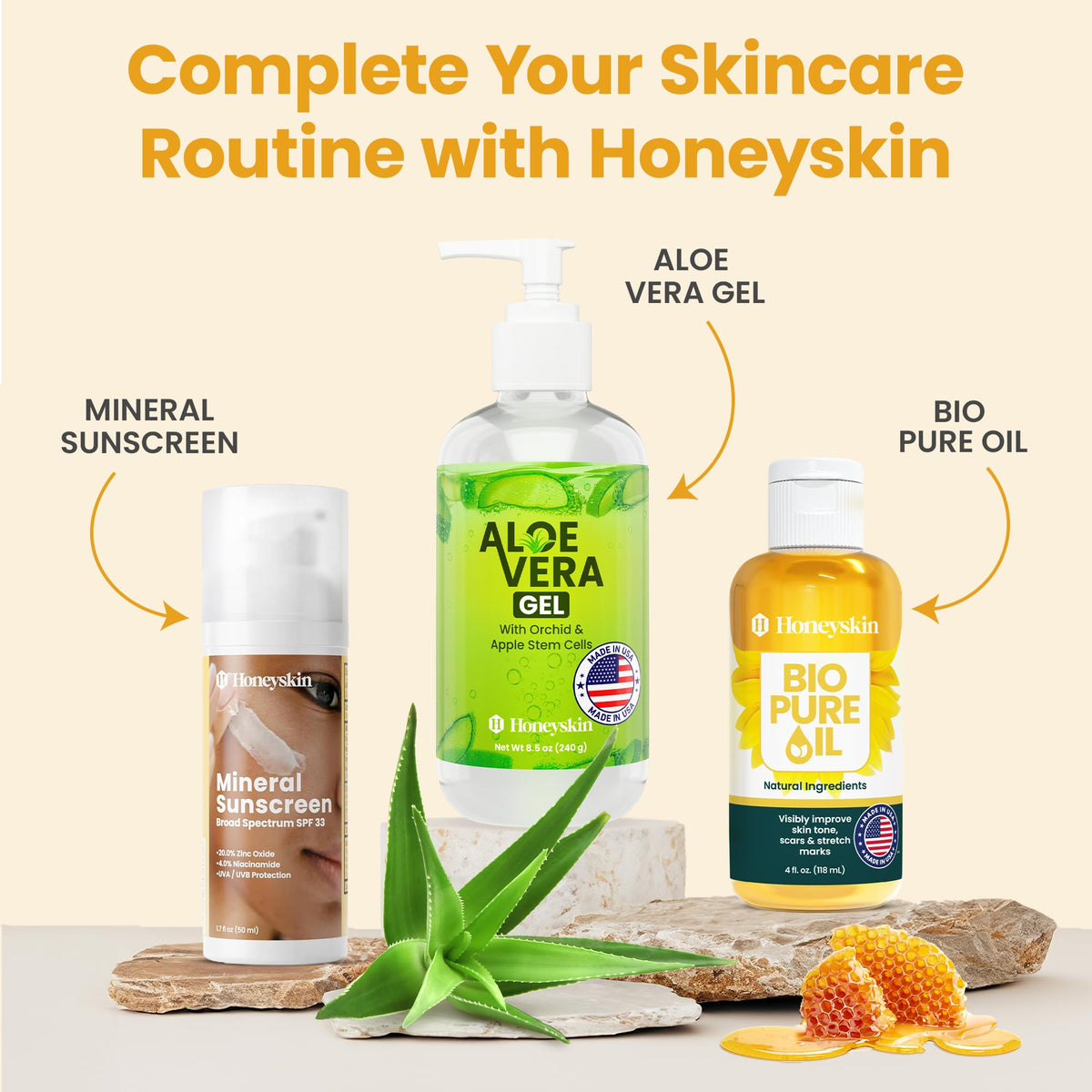 Gentle Moisturizing Organic Face & Body Wash (4 oz) Manuka Honey, Eczema, Psoriasis, Acne, Rosacea, Aloe Vera, Botanicals, No Parabens, No Sulfates, No Fragrance, Non-Allergenic by Honeyskin