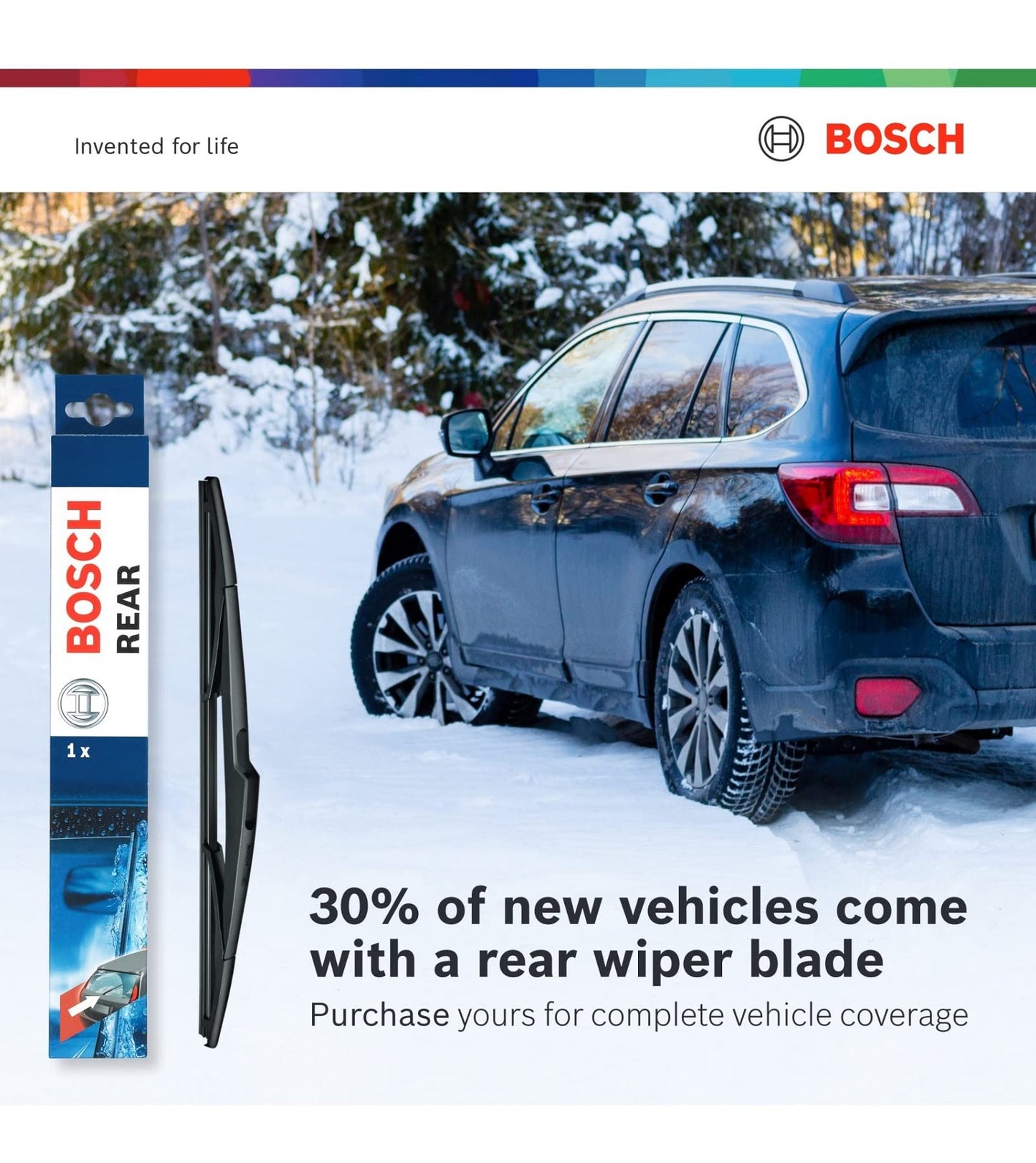 Bosch ICON Wiper Blades 24A20A (Set of 2) Fits Acura: 02-06 RSX, BMW: 18-16 X5, Hyundai: 14-12 Genesis, Toyota: 18-10 4Runner, 11-07 Carmy +More, Up to 40% Longer Life, Frustration Free Packaging