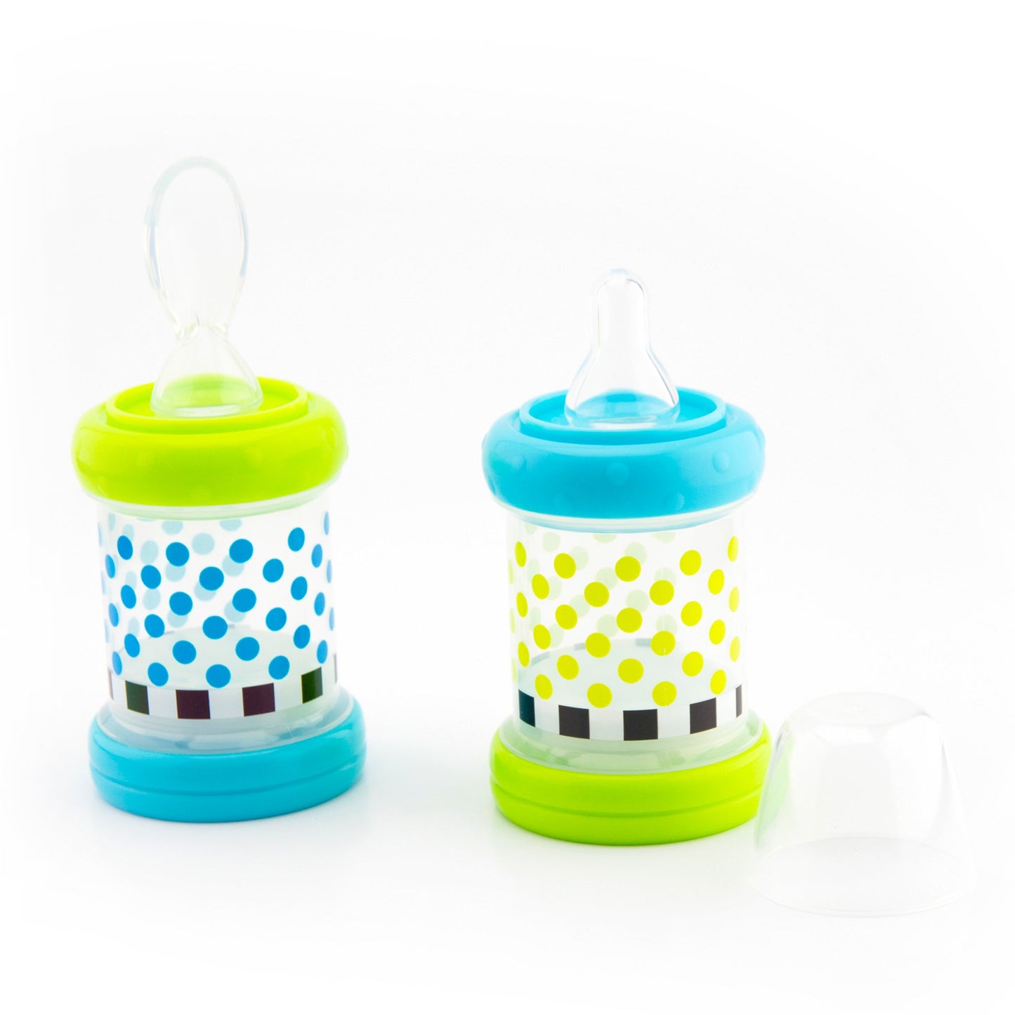 Sassy Baby Food Nurser - Juego de 4 meses de 56 a 4 oz 100% silicona pezón y cuchara sin BPA