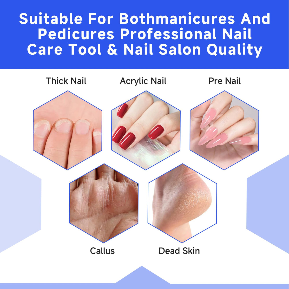 Suministros para Uñas GKINIKG Marrones Bandas de Lijado Grano Fino para Manicura y Pedicura