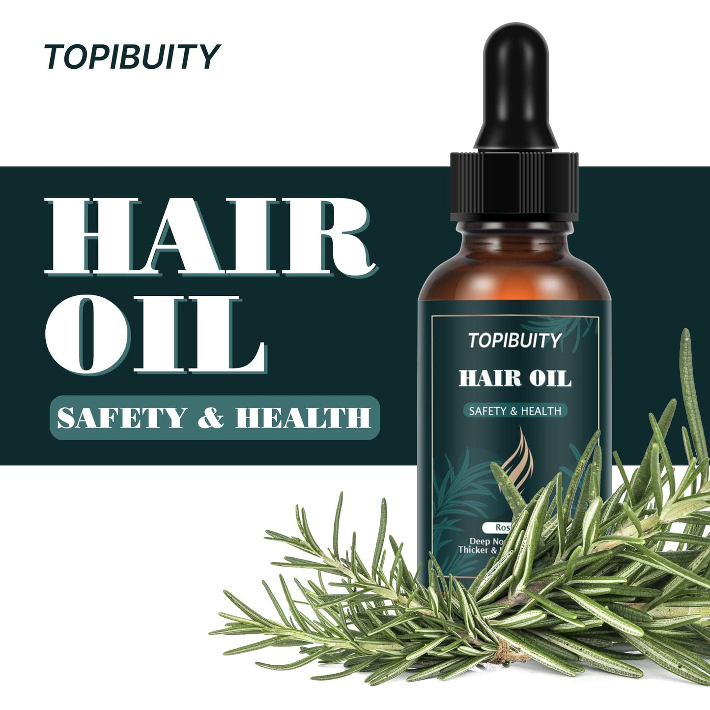 Aceite Orgánico de Romero para Cabello - Nutrición Intensiva y Protección - ¡Cabello Brillante y Voluminoso!