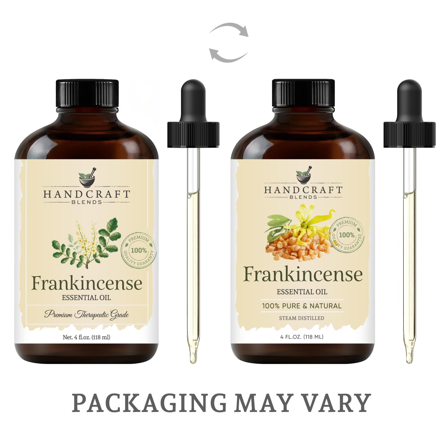 Aceite Esencial de Incienso Handcraft Blends NICE LIFE! Grande 4 OZ 100% Puro y Natural Grado Terapéutico con Gotero de Vidrio Premium