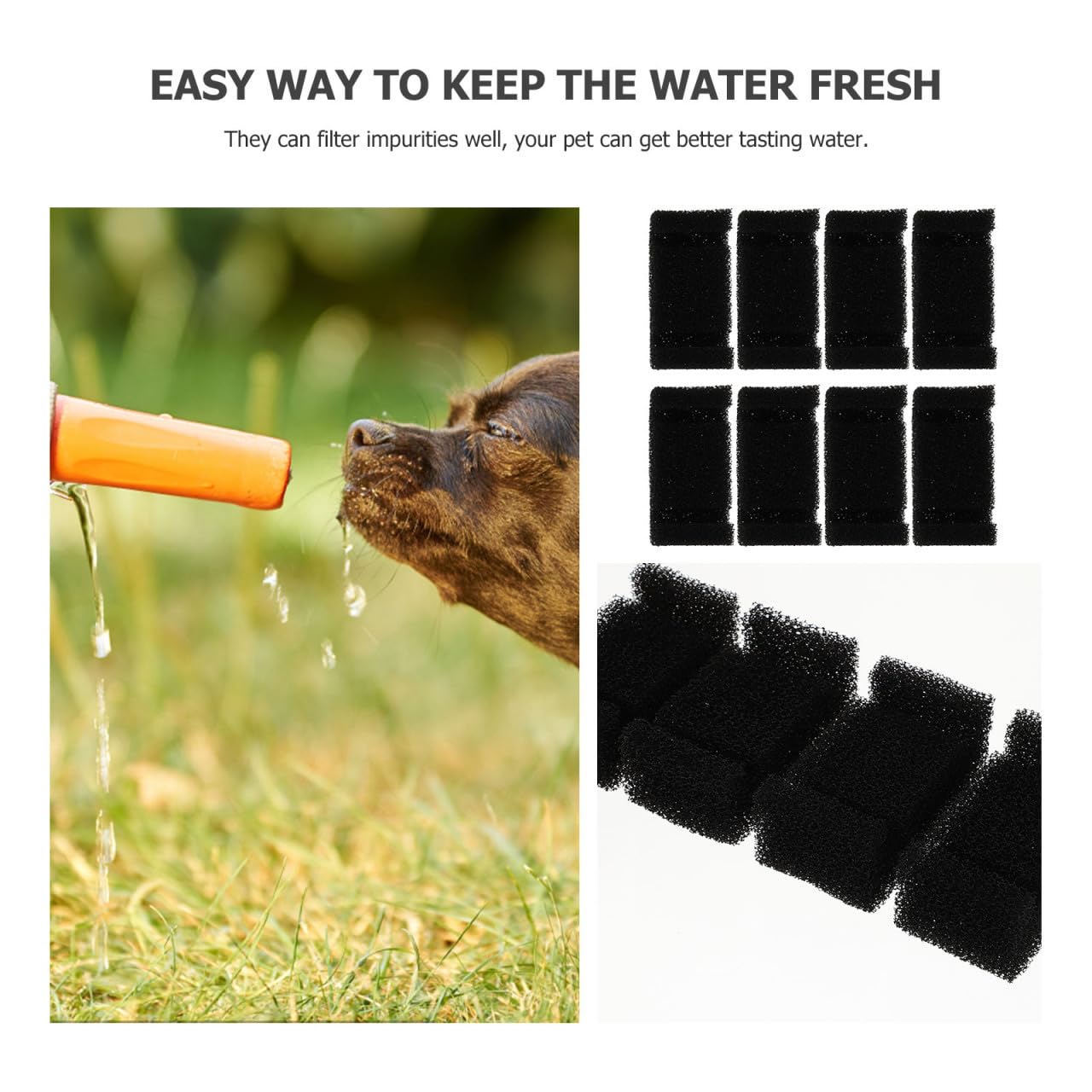 FOMIYES 8 Piezas Dispensador De Agua Filtro Algodón Dispensador De Vasos para Enfriador De Agua Y Filtro Filtros De Fuente para Mascotas Fuente De Gato Suministros De Mascotas Esponja