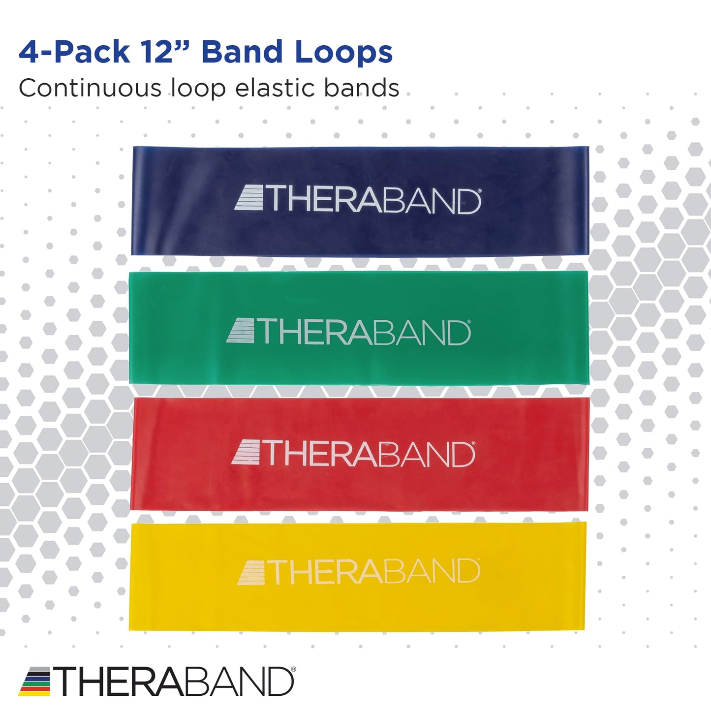 Juego de Bandas de Resistencia TheraBand 12 Inch Multipack Todas Las Intensidades