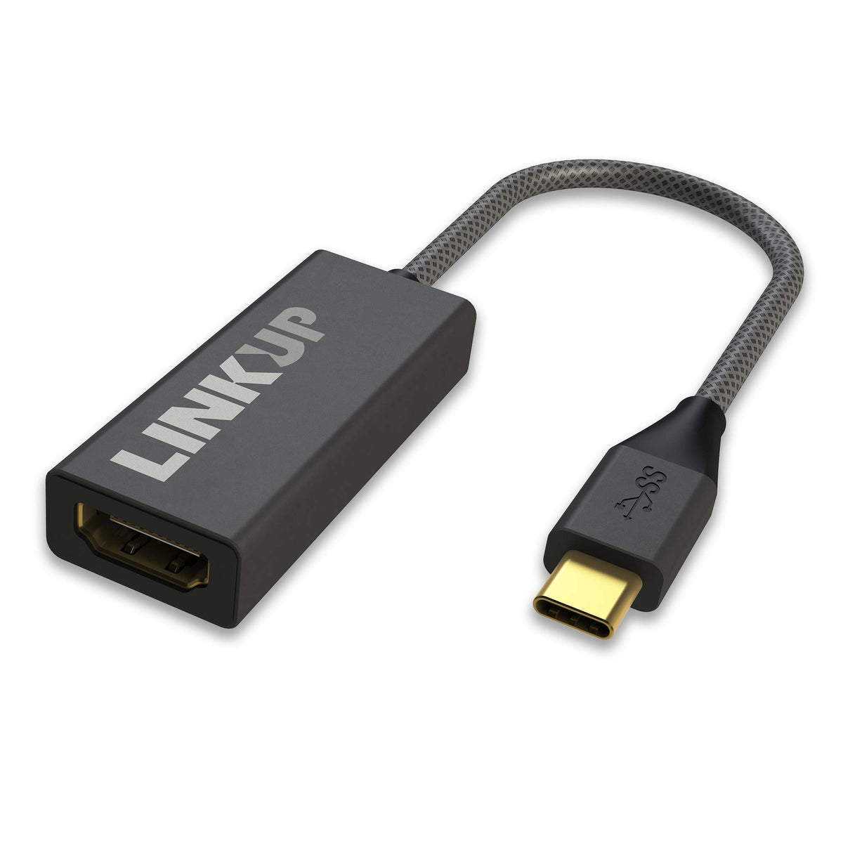 Adaptador HDMI USB C a 4K 60Hz LINKUP Aluminio para Dispositivos Compatibles con Thunderbolt 3