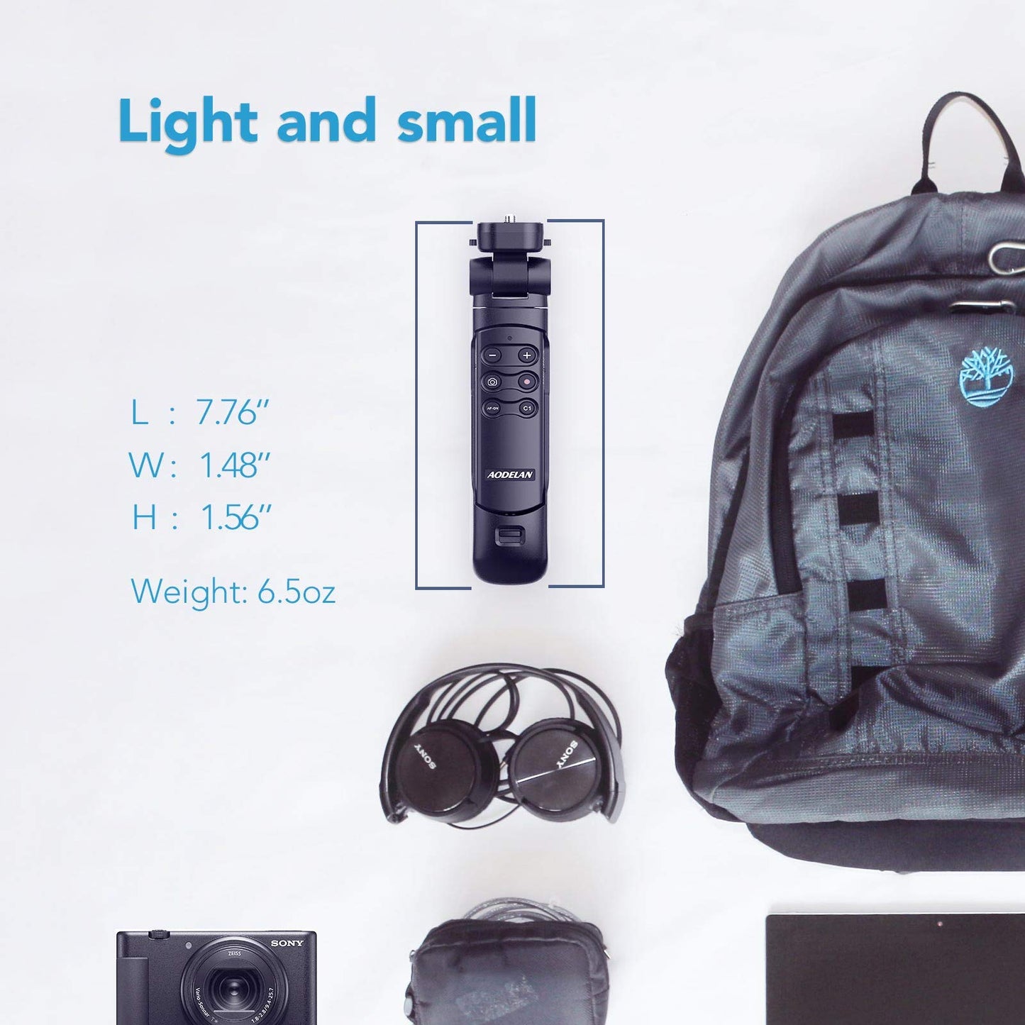 AODELAN - Trípode inalámbrico con control remoto para Vlogging, para Sony ZV-E10, ZV-1F, ZV-E10 II, a6100, a6400, a6600, a7 III, a7R III, a7R IV, a9, a9 II, reemplazar Sony GP-VPT2BT