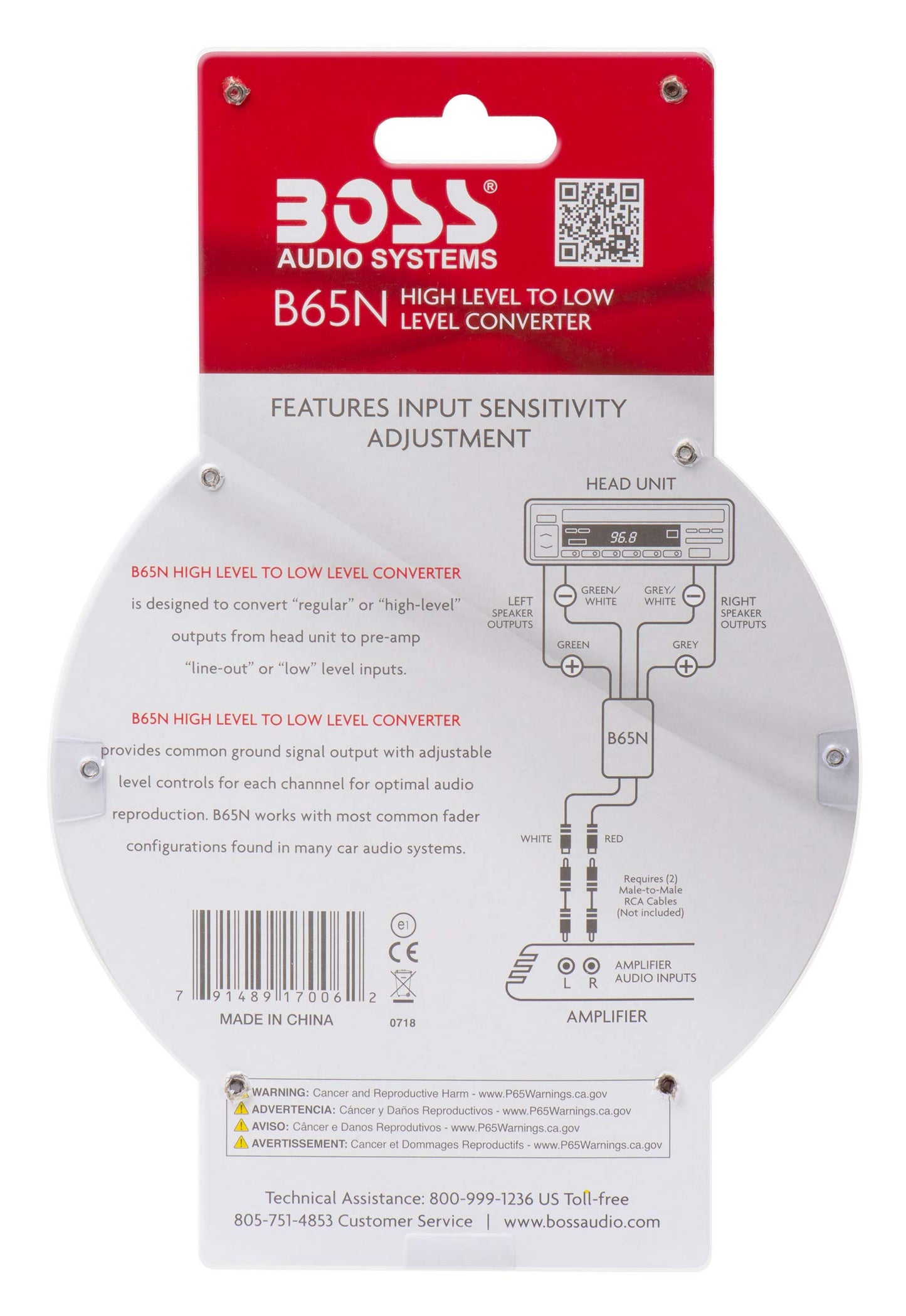 Boss Audio B65N High Level to Low Level Converter