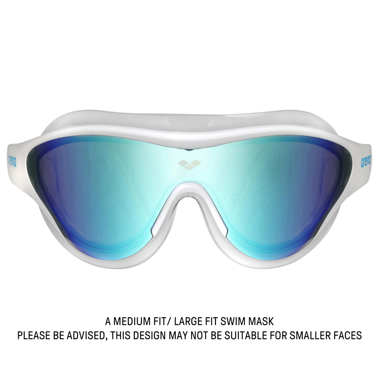Arena The One Mask - anteojos de natación para Hombres y Mujeres, Azul/Blanco, Lente de Espejo