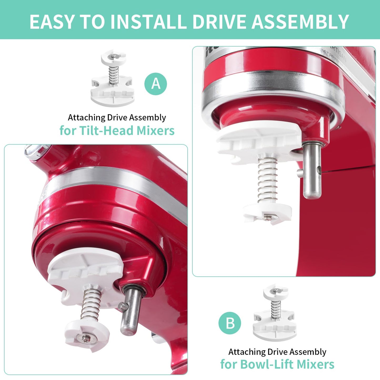 Accesorio de Helado KitchenAid Blanco Compatible con Mezcladores 4.5-7QT y Lavavajillas