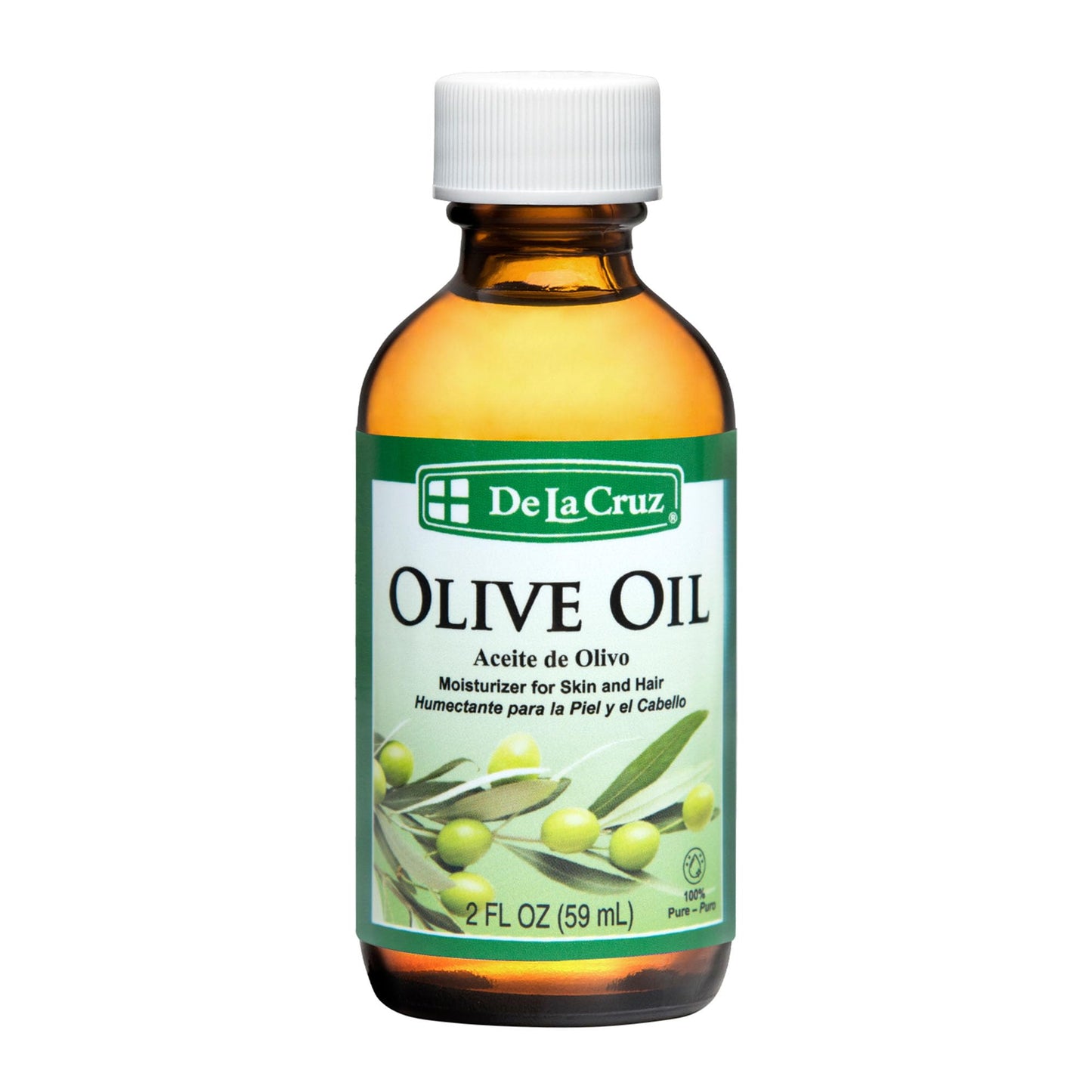 De La Cruz Pure Olive Oil, Non-GMO, Bottled in USA, 2 FL. OZ.