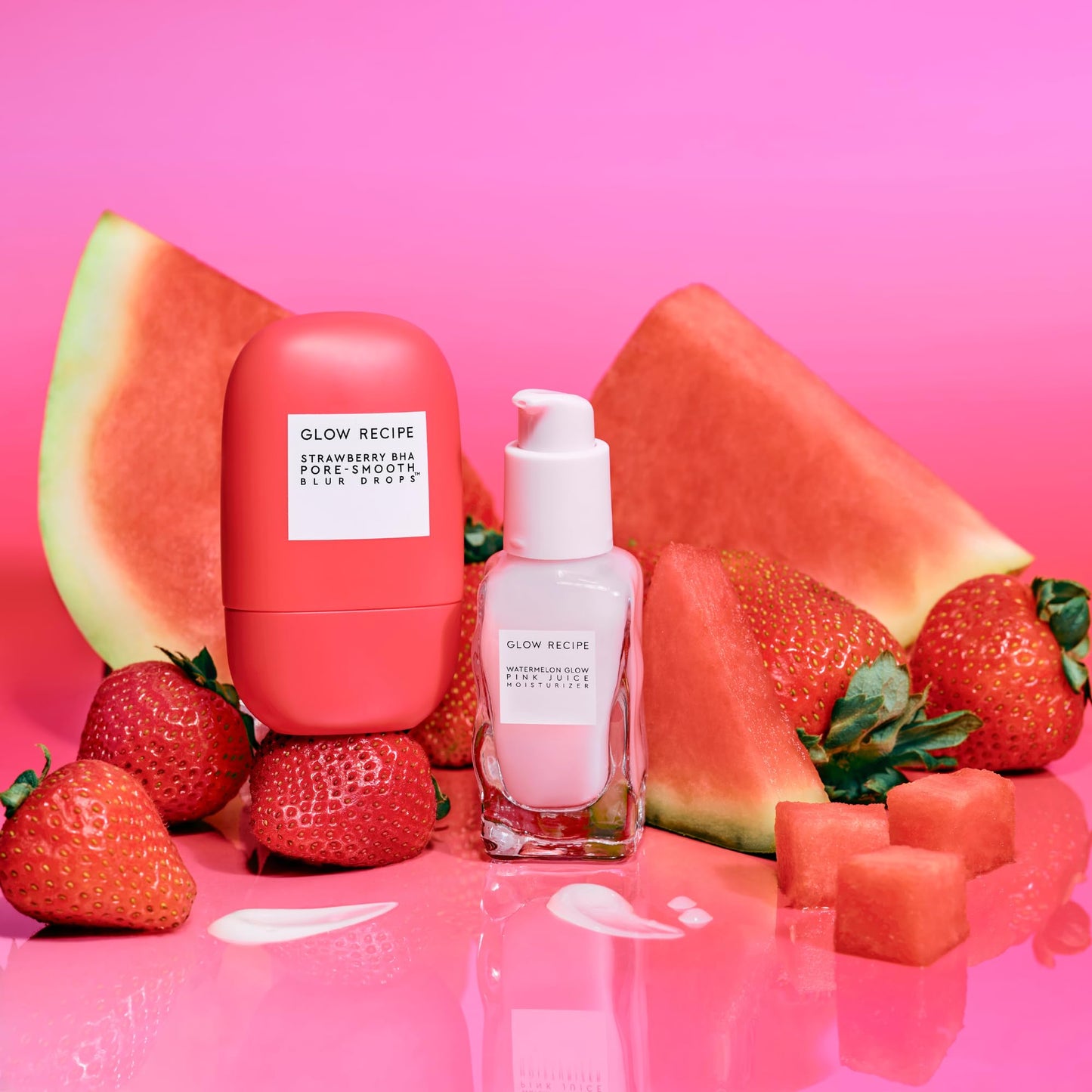 Glow Recipe Watermelon Glow Pink Juice Hidratante facial – Cuidado de la piel rico en aminoácidos, corrector de manchas oscuras de sandía, hidratante antienvejecimiento de ácido hialurónico, sin aceite, ligero (25 ml)