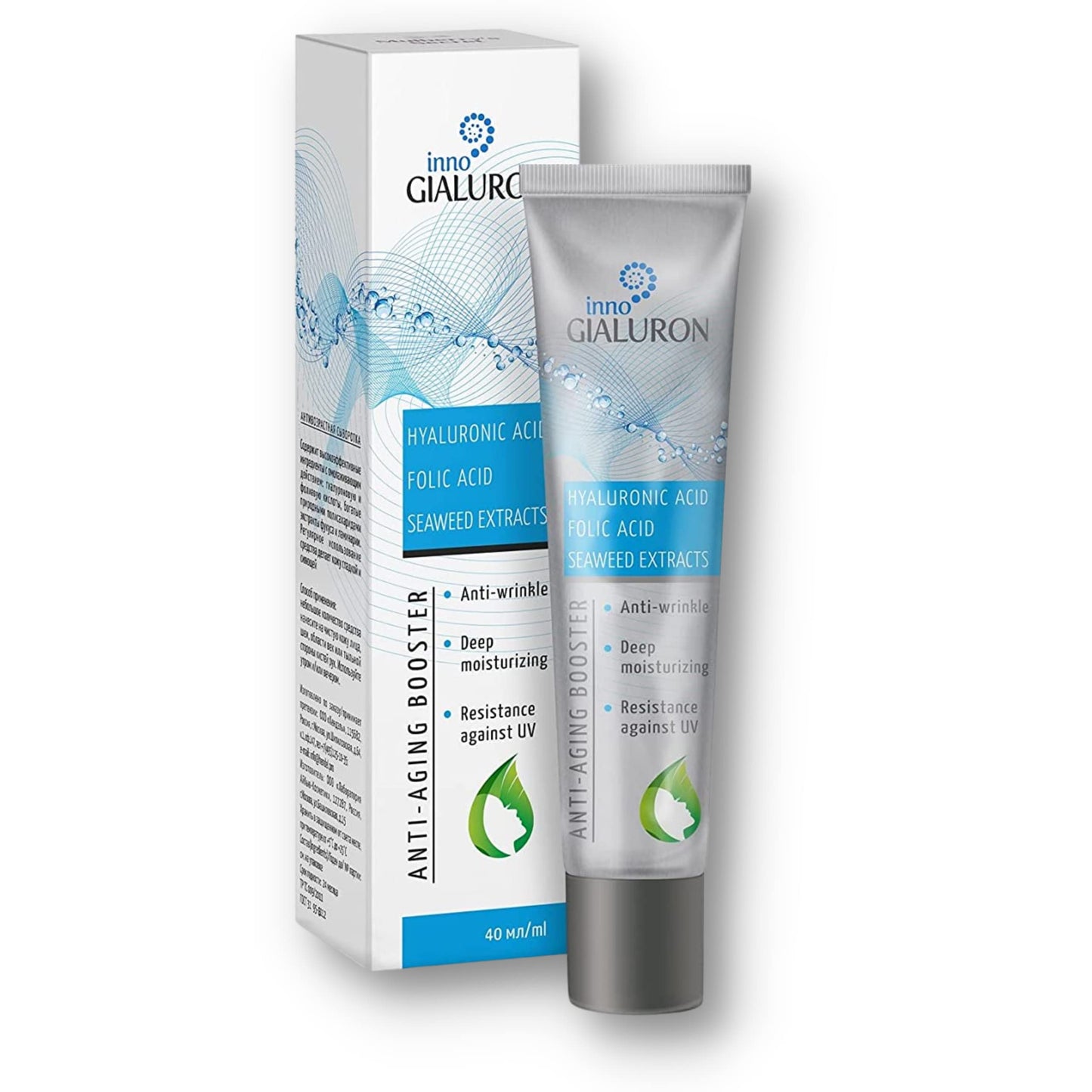 Inno Gialuron - Crema Antiarrugas Suero Antiedad Nutrición 100% Original De Rusia Mejor Que El Botox Aumenta La Llasticidad De La Piel Piel Joven Saludable Sin Inyecciones Y Operaciones Dolorosas