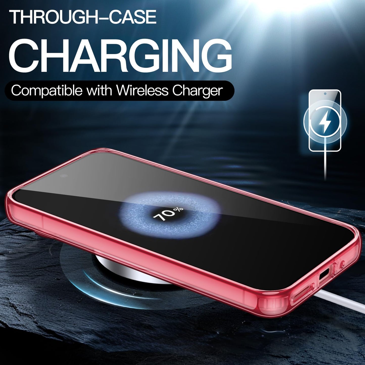 JETech Funda para Google Pixel 9/9 Pro 2024, Anti-Amarillo Antigolpes Protectora Carcasa, Antiarañazos PC Duro Respaldo (Rosa Peonía)