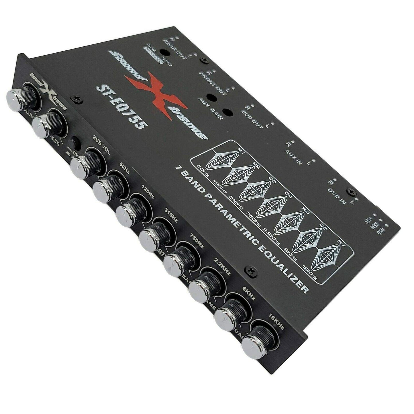 Ecualizador Paramétrico de Audio SoundXtreme ST-EQ755 Negro 7 Bandas 8 Voltios RMS para Coche