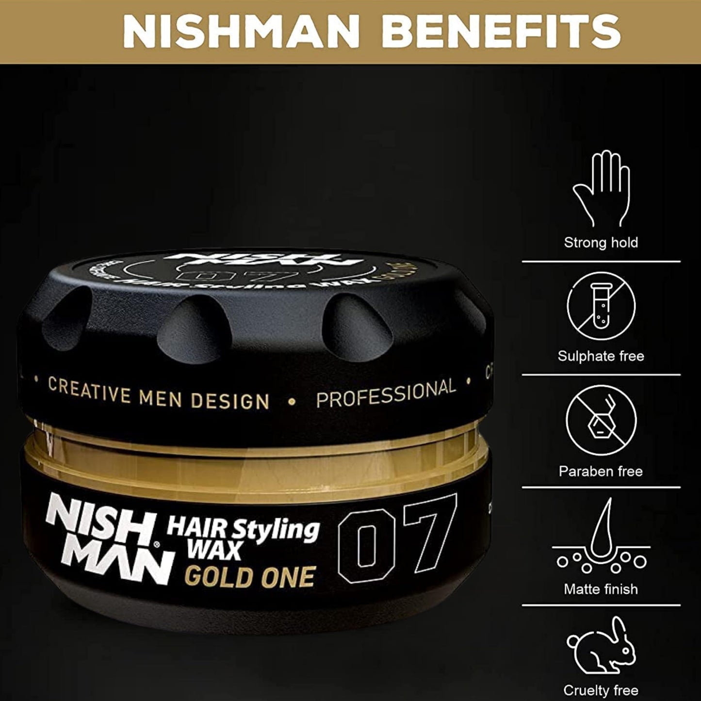Nishman Serie Hair Styling (07 Gold One AQUA WAX, 150 ml)