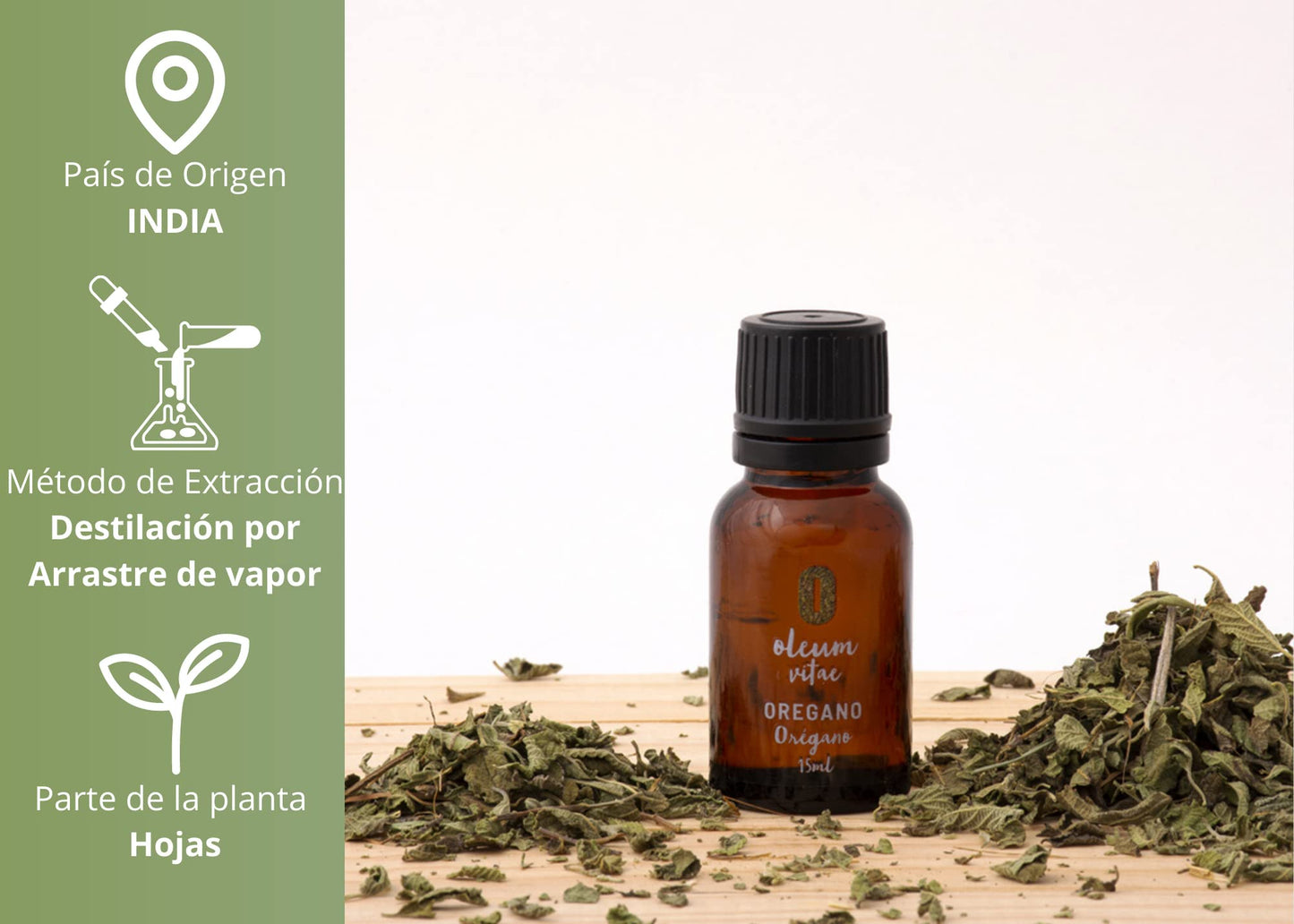 Aceite Esencial OLEUM VITAE Orégano 100% Puro y Orgánico 15ml