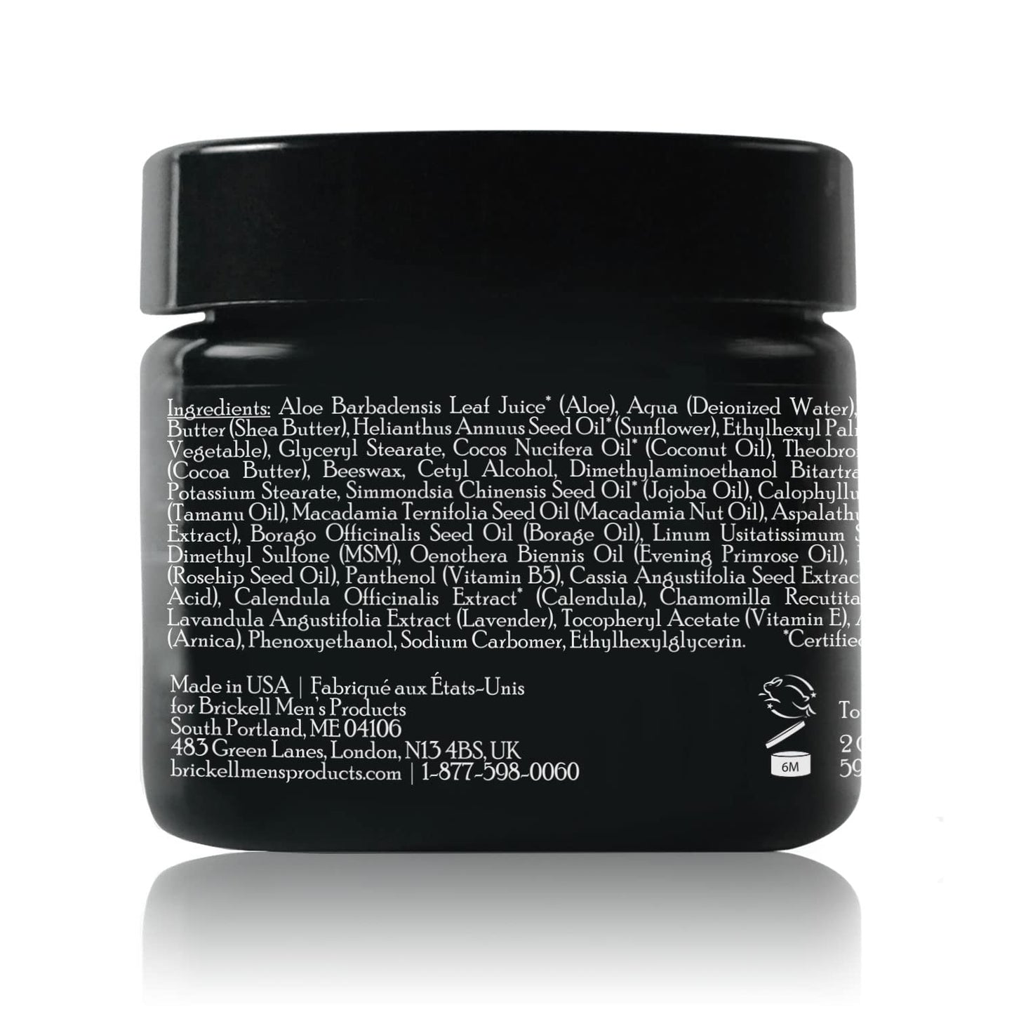 Brickell Crema revitalizante antienvejecimiento para hombres, crema facial natural y orgánica antiarrugas para reducir líneas finas y arrugas, 2 onzas, sin perfume