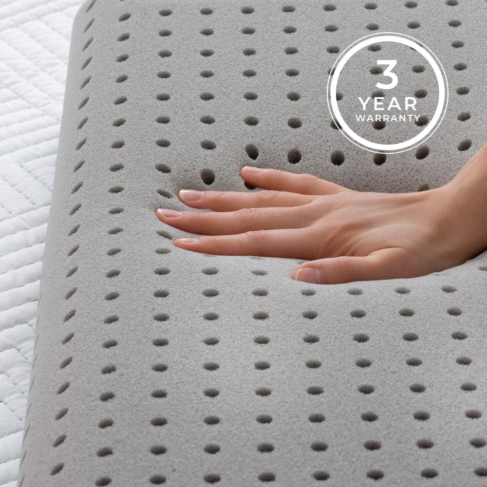 Linenspa - Almohada de Memory Foam con Carbón de Bambú - Hipoalergénica - Funda Lavable - Diseño Ventilado y Antibacterial - Ideal para Dormir de Lado, Boca Arriba o Boca Abajo - Tamaño King