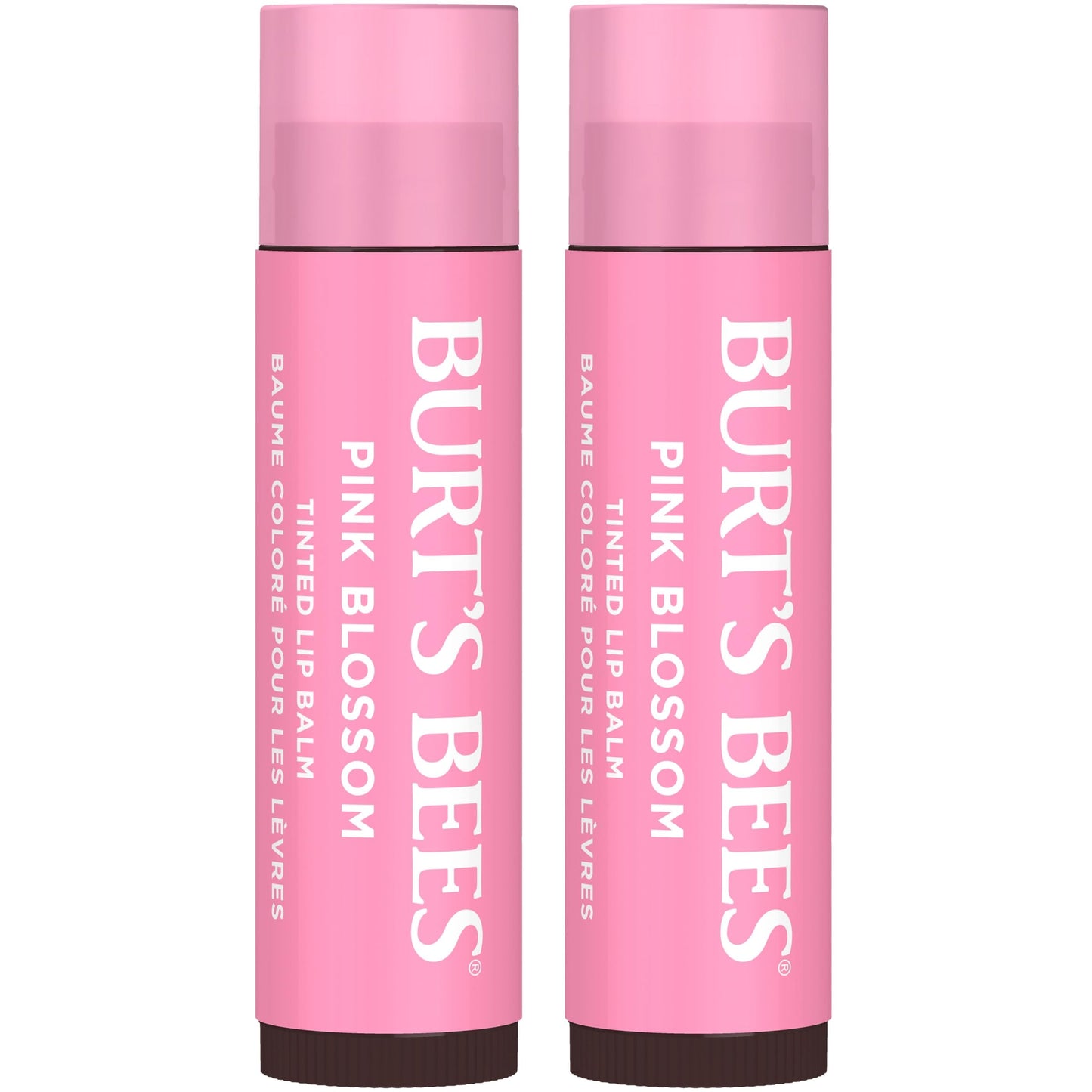 Bálsamo labial tintado natural Burt's Bees, Pink Blossom, 2 unidades