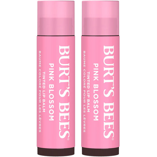 Bálsamo Labial Tintado Burt's Bees Pink Blossom 2 Unidades