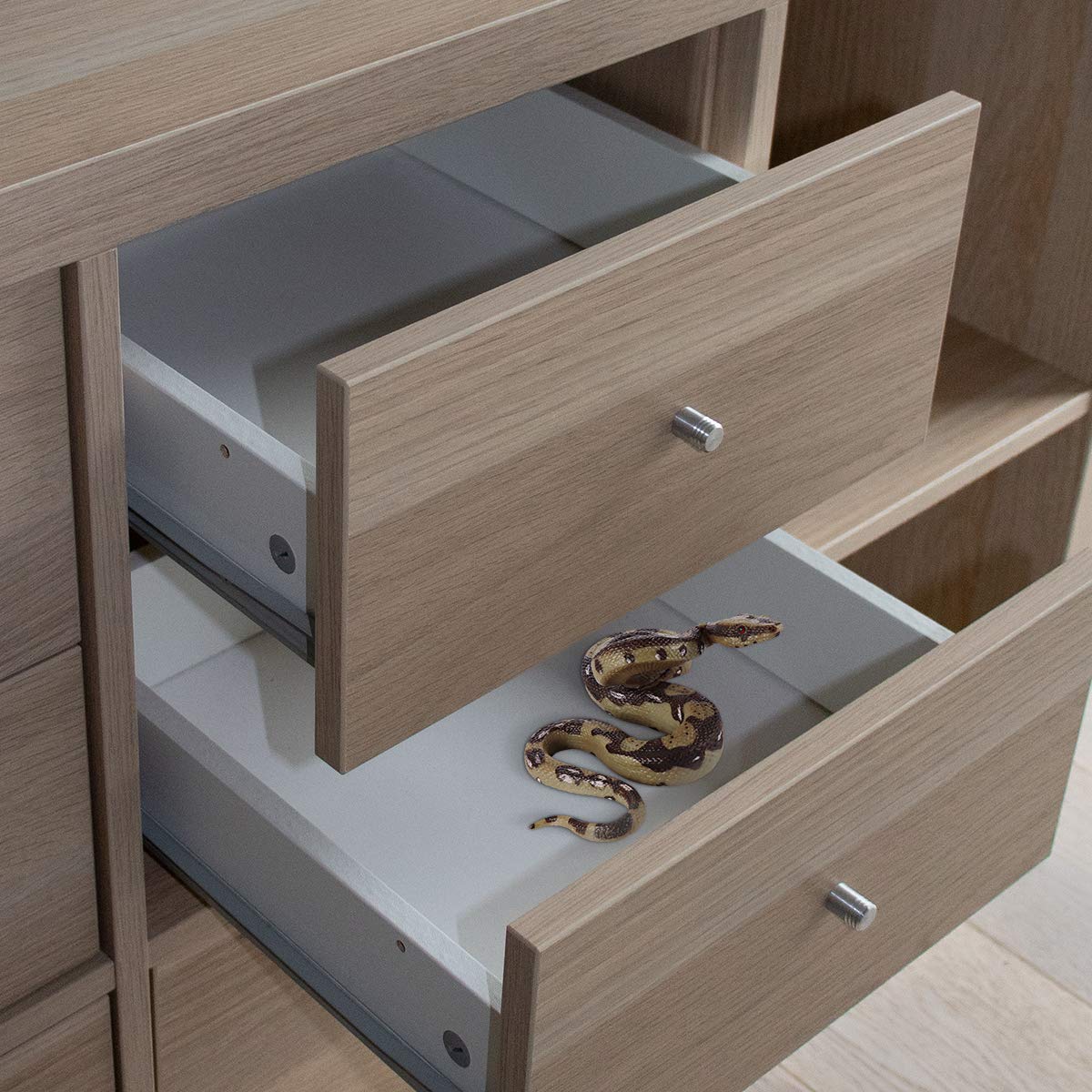 Figura Realista de Serpiente STOBOK Negra para Halloween