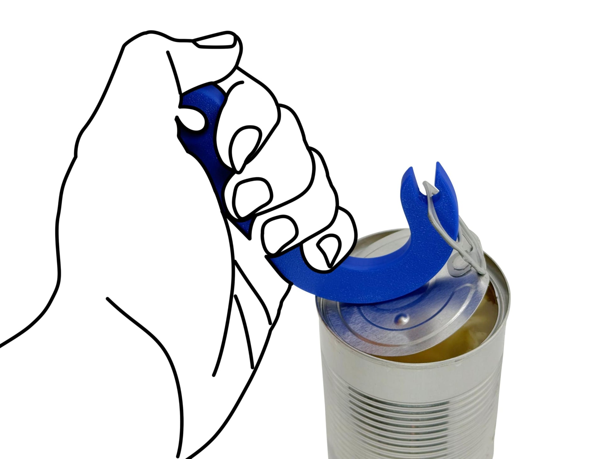 Abrelatas de Gancho Intulon Azul con Extractor Manual para Fácil Acceso a Latas