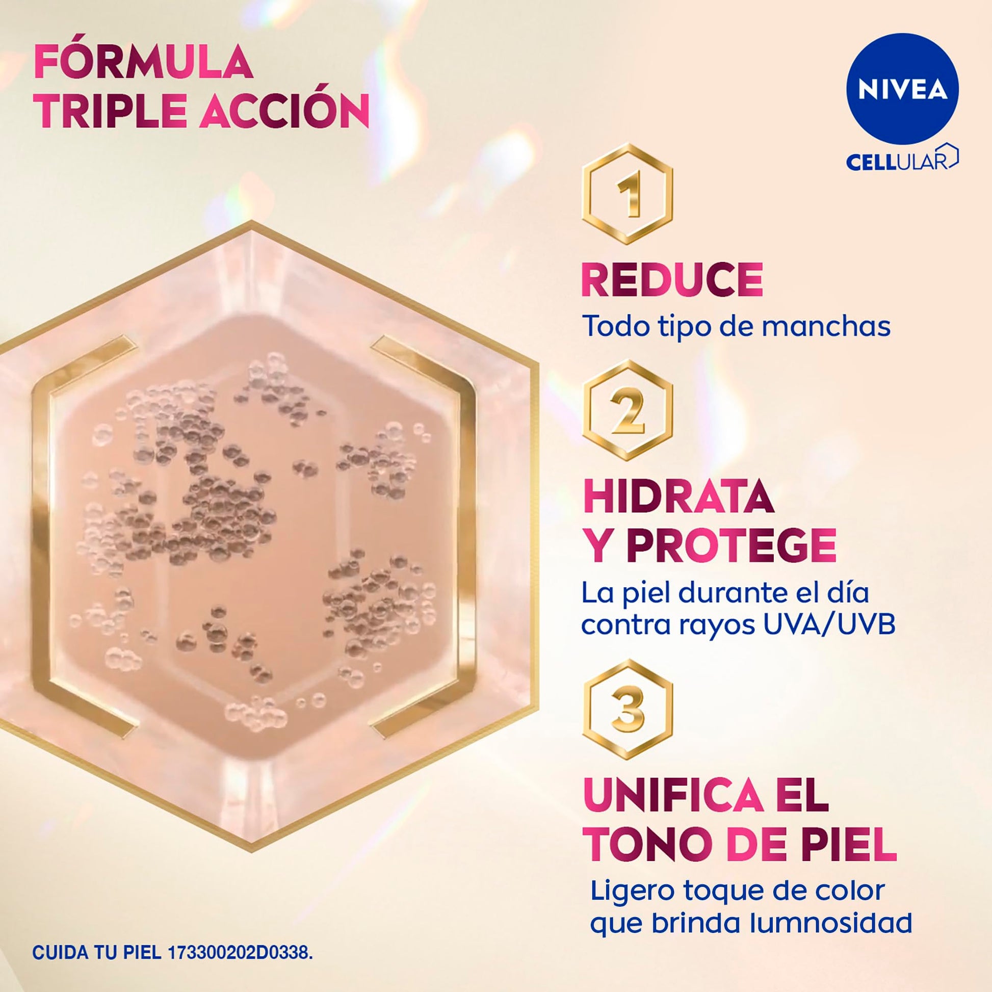 NIVEA Cellular LUMINOUS630 Anti-manchas Fluido Facial Aclarador de Piel FPS20 (40 ml) con un toque de color, Enriquecido Con Ácido Hialurónico y Vitamina E para una Piel Luminosa sin manchas por Edad, Solares u Hormonales