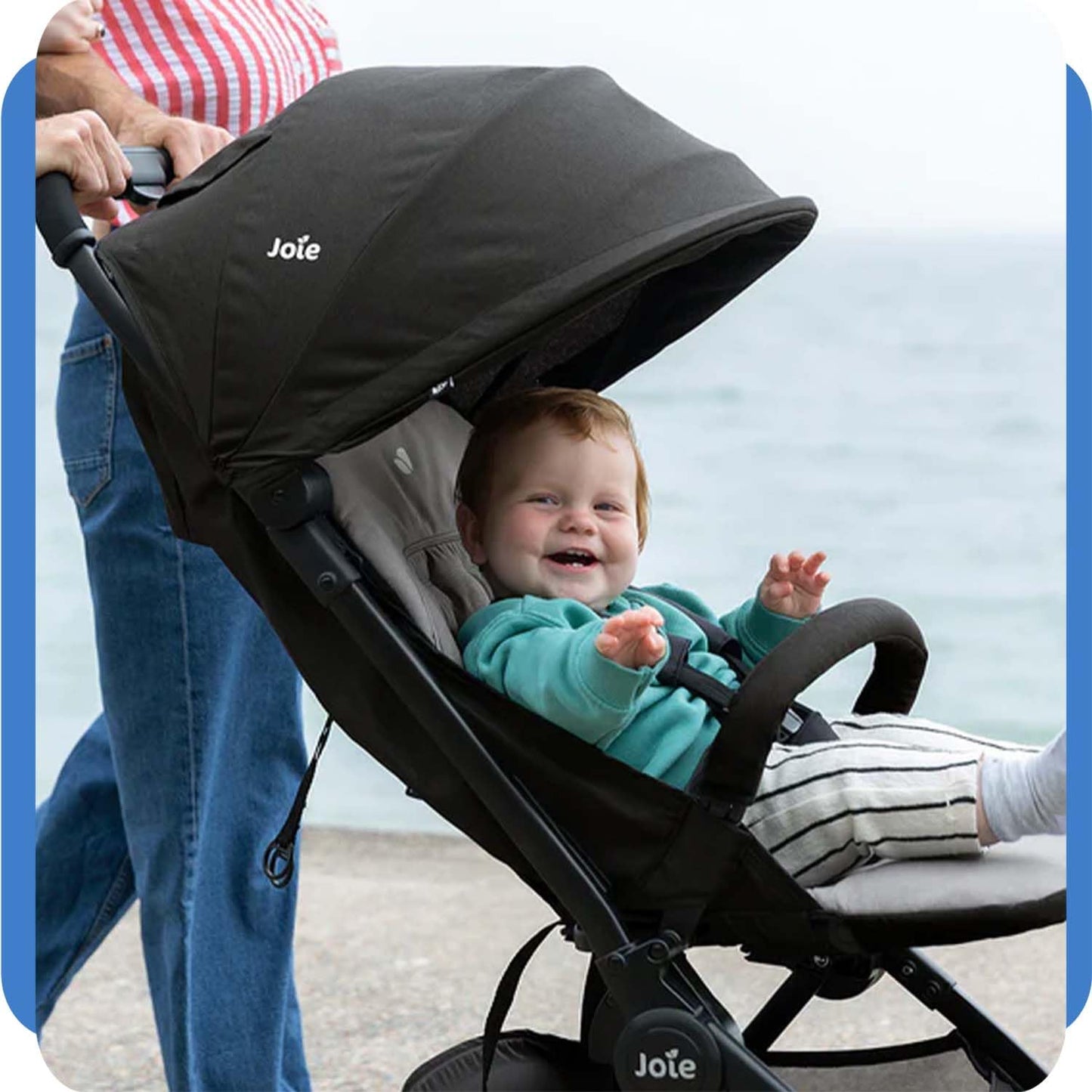 Joie Carriola para Bebe Pact con Silla Portabebés | Carriola de Baston Ligera con Cinturón de Seguridad de 5 Puntos | Carriola de Viaje con Toldo Repelente al Agua FPS 50+ | Carriola Ultra Ligera