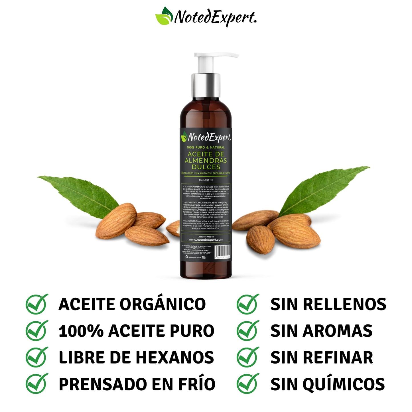 Aceite de Almendras Orgánico Premium Hidratación Profunda