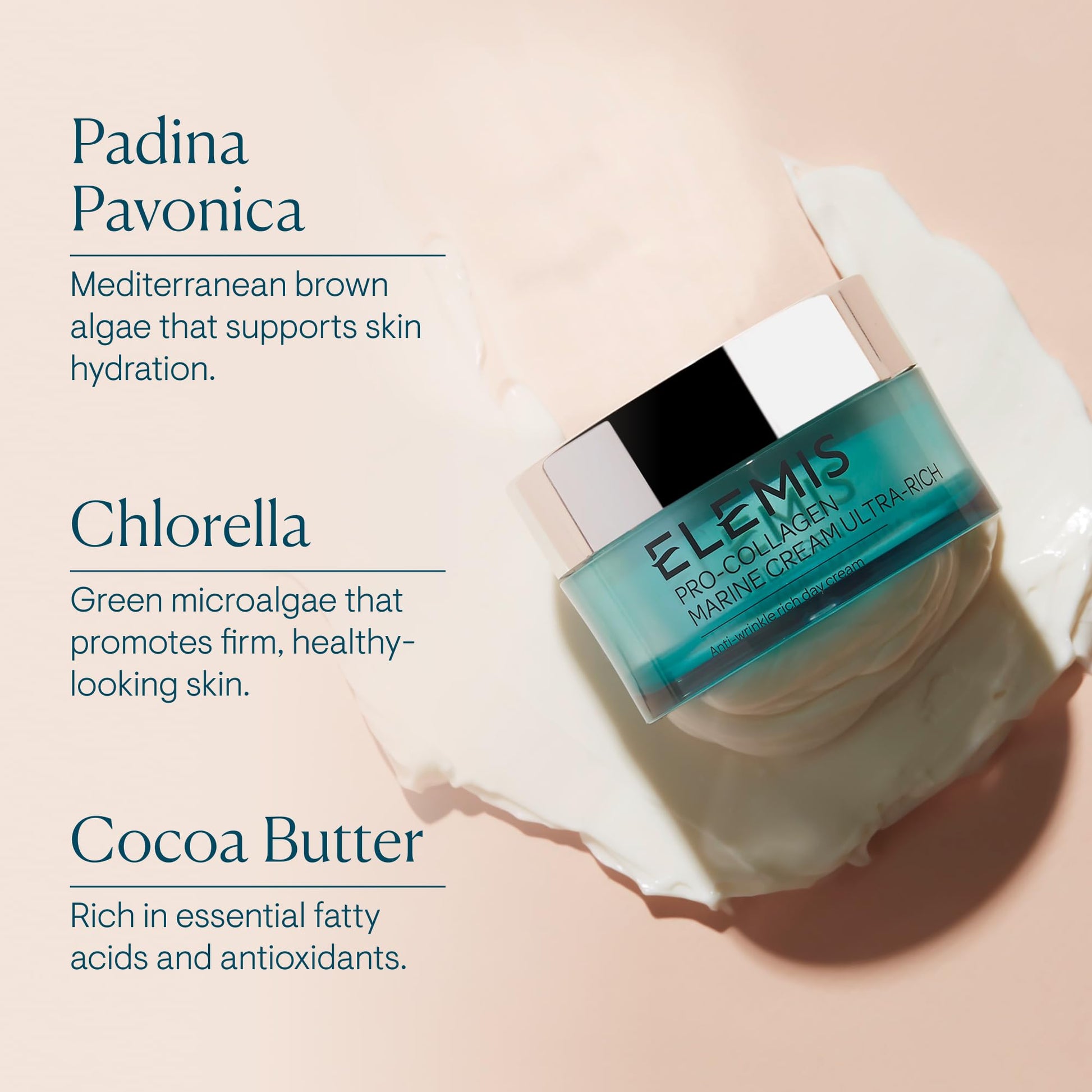 Crema marina de colágeno ELEMIS ultrarrica, antiarrugas y rica, 1.6 onzas líquidas. oz.