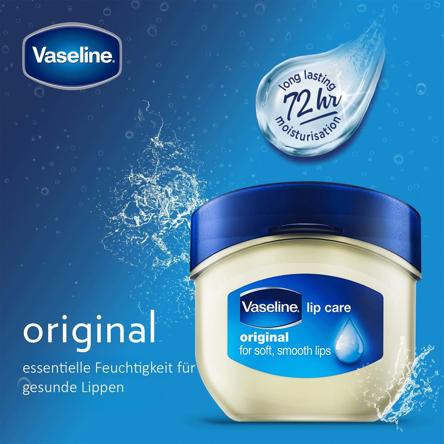 Vaseline - 2 Pack Bálsamo para Labios Mini Tarro HIDRATACIÓN DURADERA, (7 g. c/u), Original