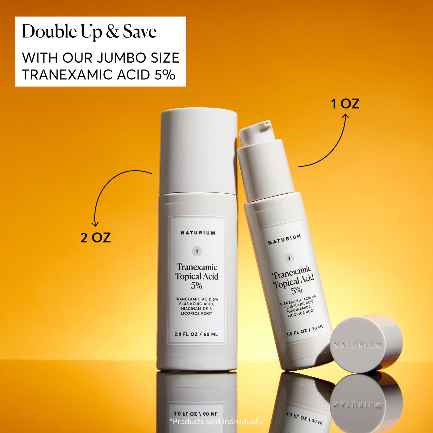 Naturium Ácido tópico tranexámico 5%, más ácido kójico, niacinamida y raíz de regaliz, tratamiento de cuidado facial y piel, removedor de manchas oscuras, 1 onza