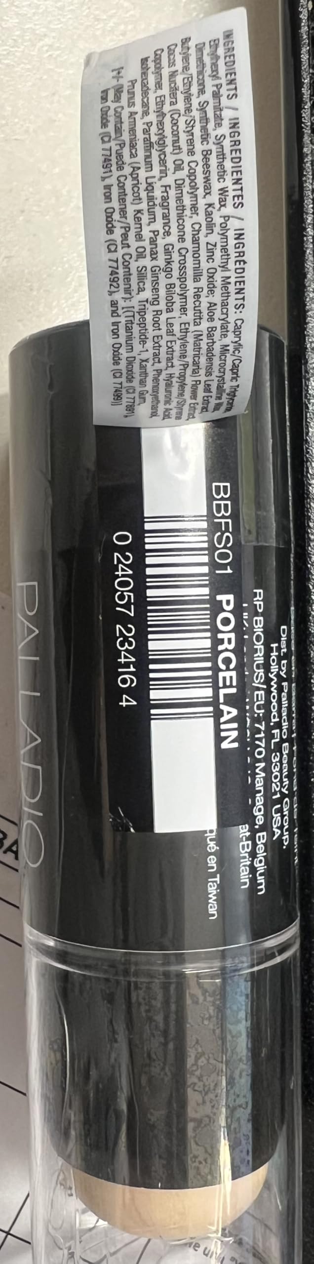 Palladio BUILD + BLEND - Barra de base, barra de contorno para cara, maquillaje profesional para un aspecto perfecto, 0.25 onzas, Porcelain