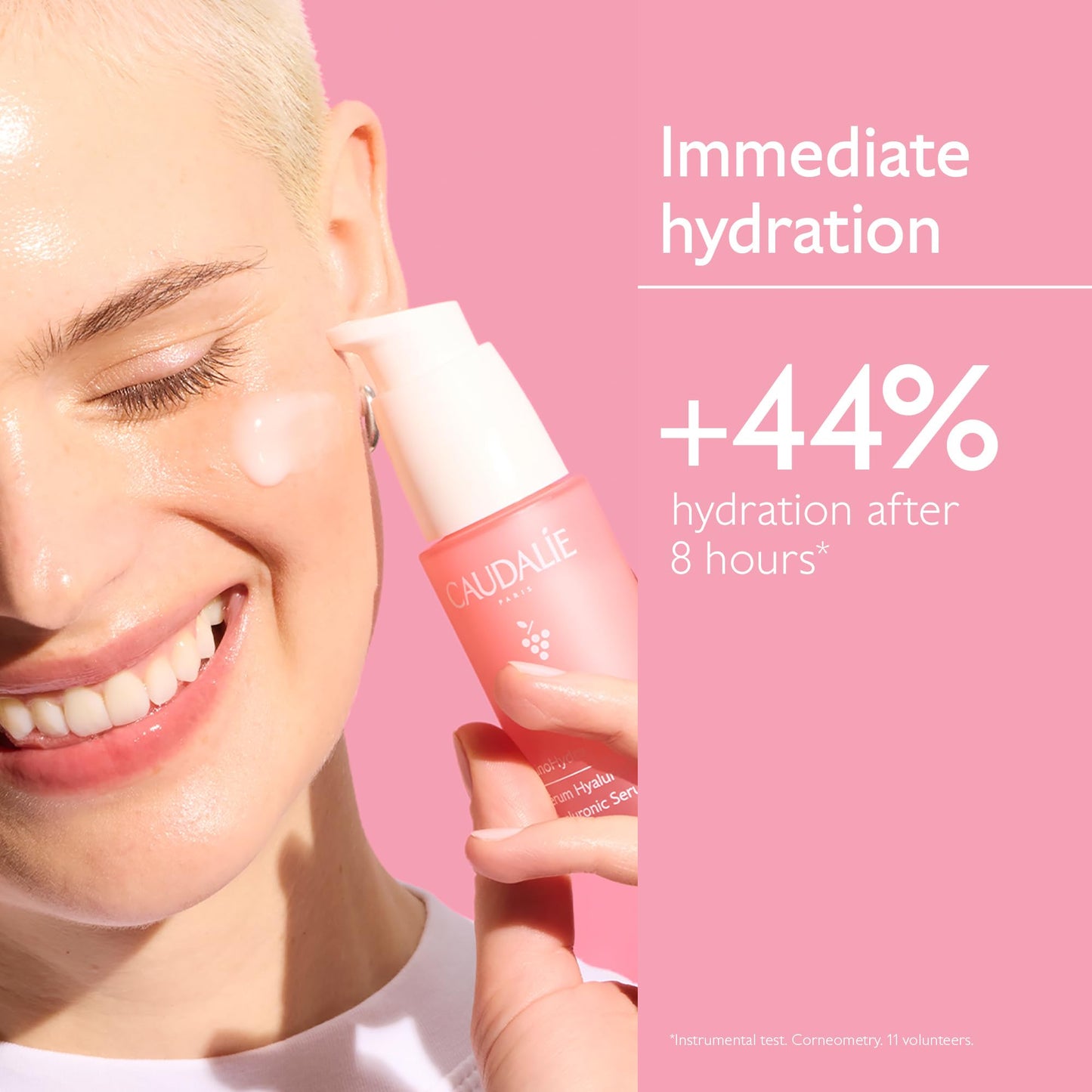 Caudalie VinoHydra Suero de Ácido Hialurónico para el Rostro, Suero Hidratante Restaura la Barrera Hidratante y Calma la Piel, Dermatológicamente Testado y Vegano, 30 mL.