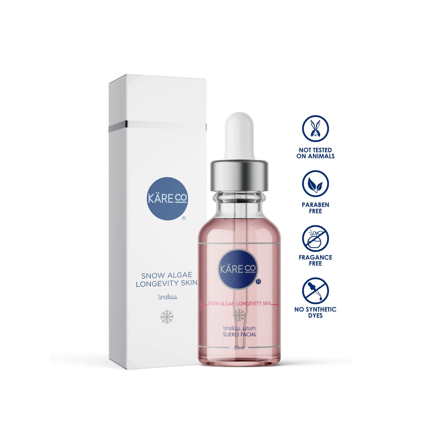 KareCo SERUM FACIAL CON ALGA SUIZA | Serum Facial Antiedad | Redefine la Firmeza y Mejora la Elasticidad con Alga Suiza, Acido Hialuronico, Vitamina C | Skin Care Premium Avanzado.
