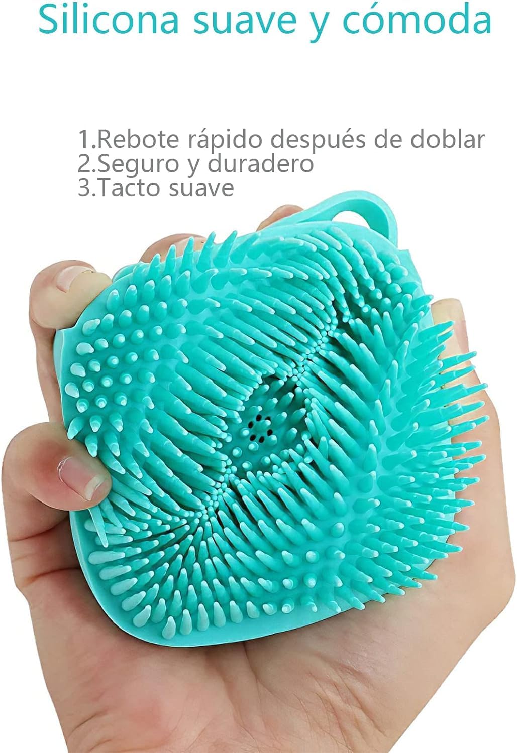3PCS Cepillo de Baño para Perros y Gatos, Cepillo de Champú de Silicona Suave, Cepillo de Masaje para Mascotas, Cepillo de Ducha de Aseo, Cepillo de Masaje para Cachorros, Dispensador de Champú (Forma Cuadrada, Rosa, Amarillo, Azul, Paquete De 3)