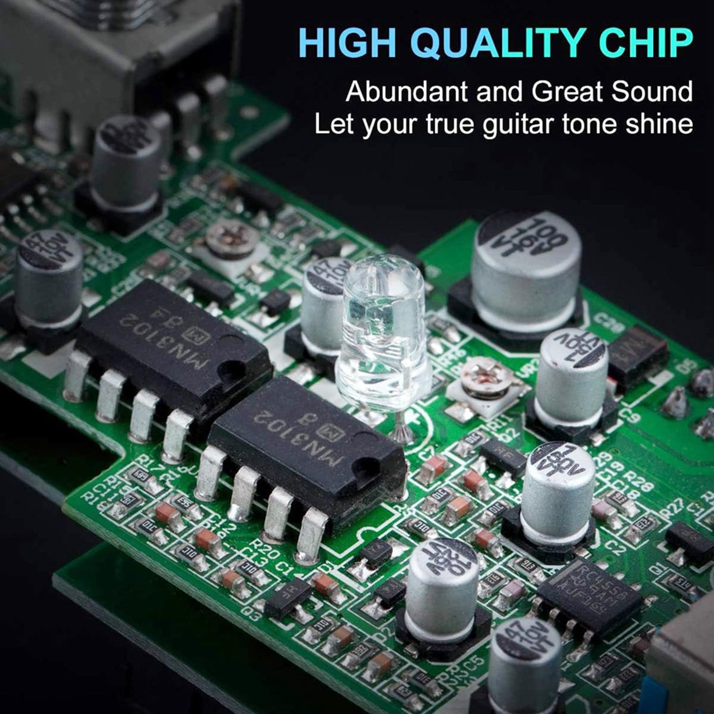 BIBABLYKE - Pedal de efectos de guitarra eléctrica clásico overdrive con chip de calidad y pedal de efecto de guitarra True Bypass sólido y fácil de transportar