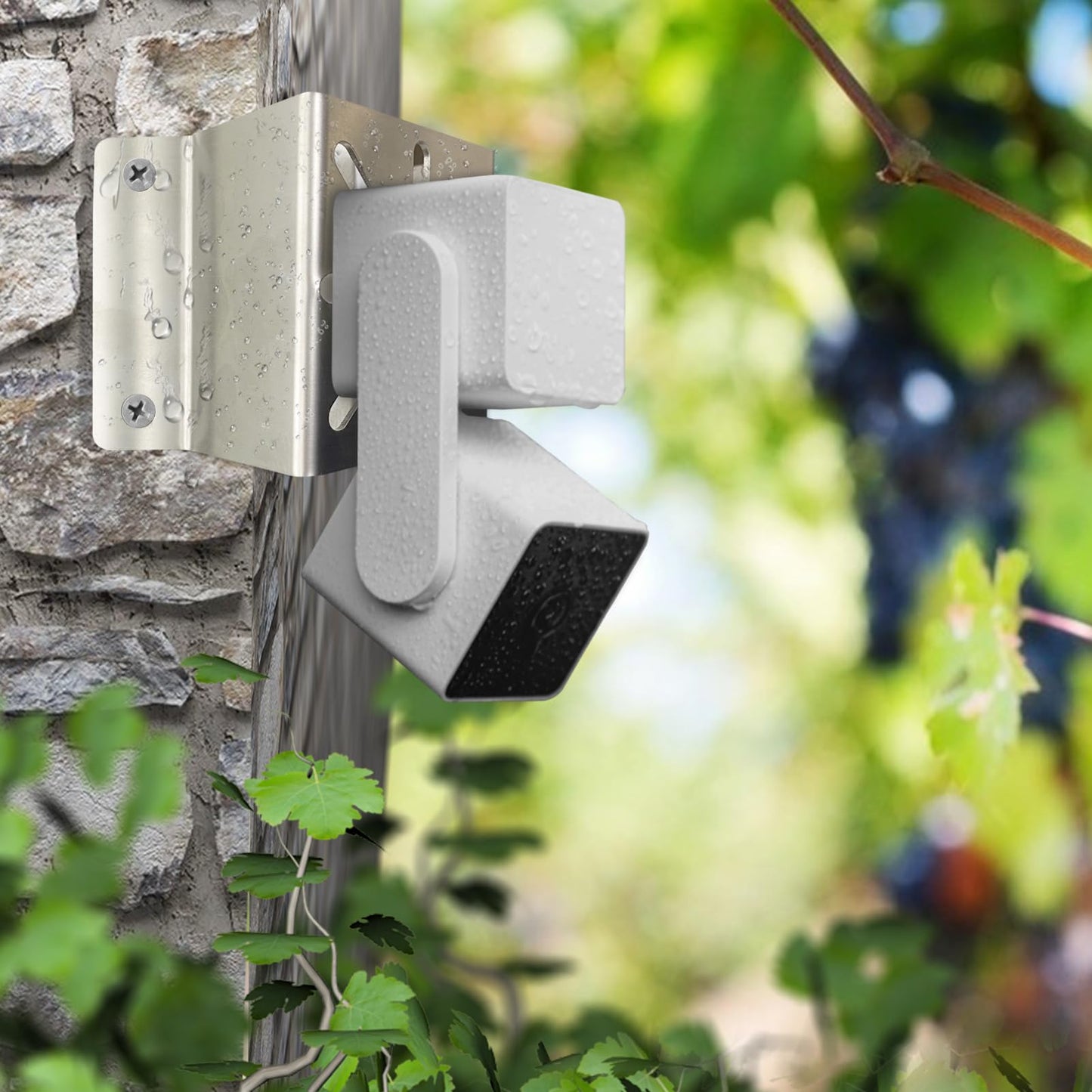 Soporte de Esquina WiTi en Acero Inoxidable para Cámara de Seguridad Tamaño Pequeño